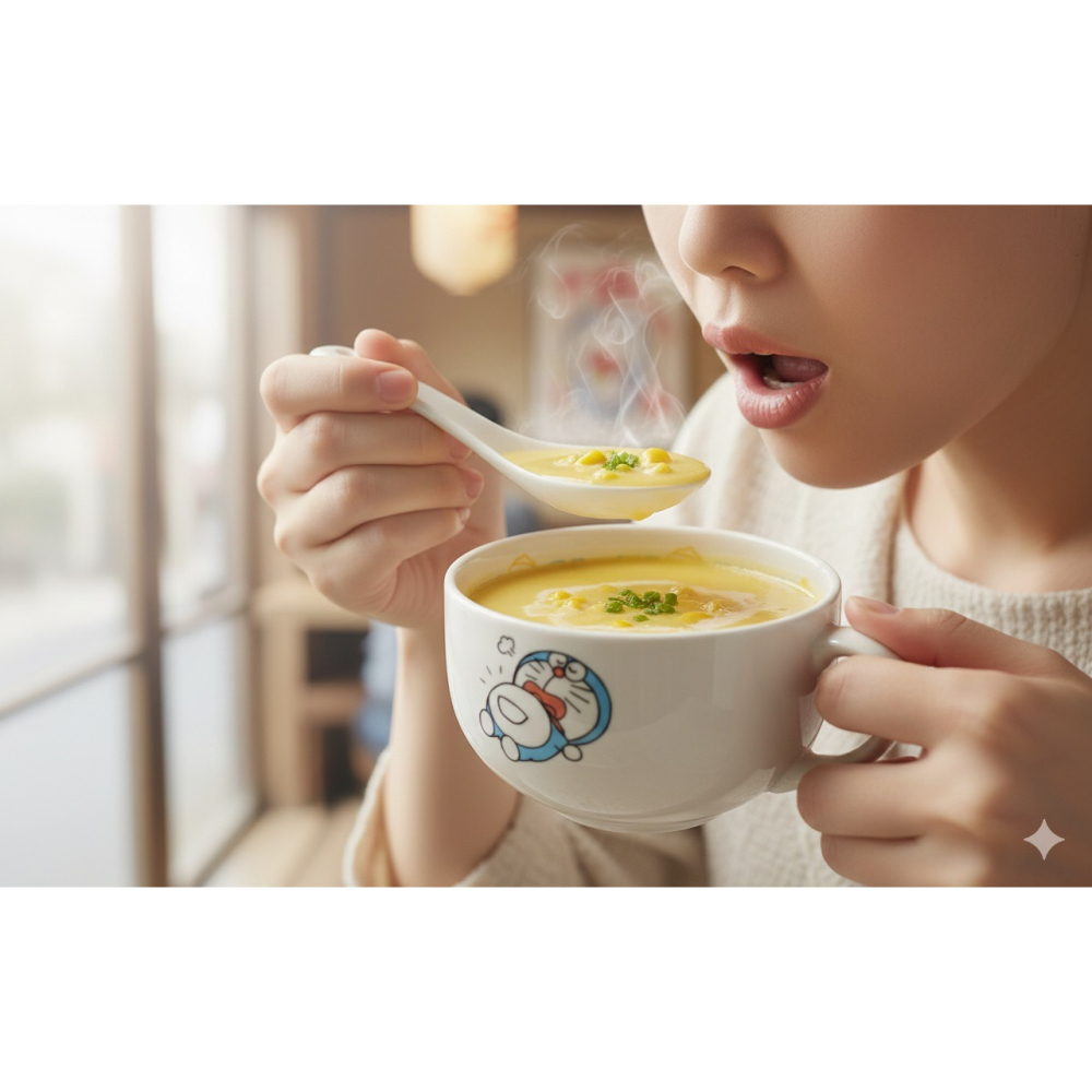 日本哆啦A夢讓餐桌瞬間變可愛的魔法陶瓷湯碗(A.B)兩款-細節圖4