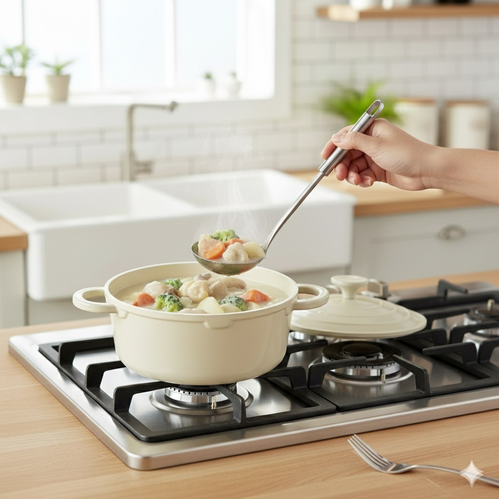 日本 パール（瓦斯.IH通用）無水也能慢燉入味煮燉鍋20cm-細節圖8