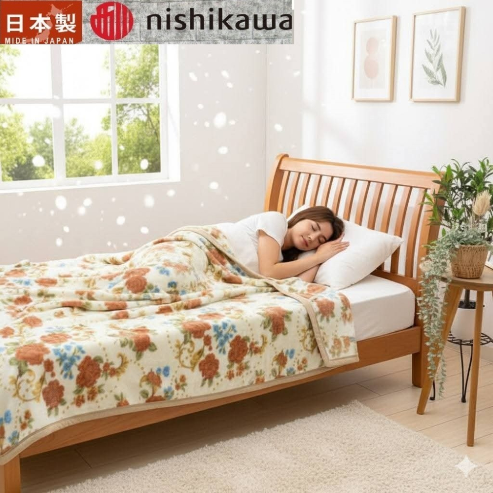 日本西川 靜電加工 單人盒裝 單層毛毯(粉.橘) 兩色特價(體積過大出貨時繪拆盒子 )-細節圖3