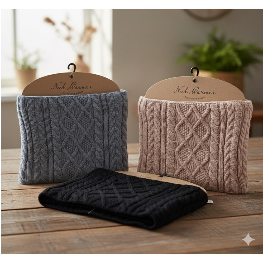 日系NECK親膚 保暖 頸間的溫柔守護經典條紋圍脖(藍.黑.粉)2一組特價-細節圖4