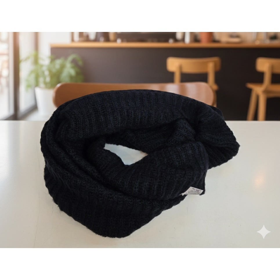 日本WINK親膚 保暖 頸間的溫柔守護針織圍脖(黑.紅.米白)三色-細節圖3