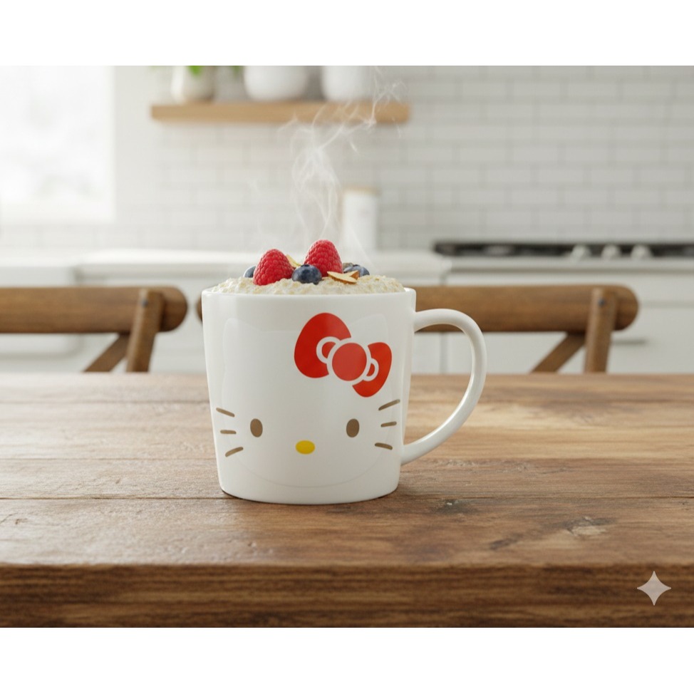 日本kitty 的微笑開啟每一天 經典臉譜對杯禮盒組 陶瓷對杯 2 入組-細節圖8