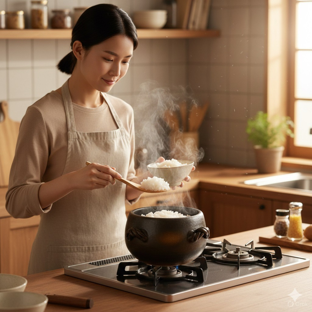 日本 伊賀風 土鍋萬古燒 直火可用達摩造型5合黑吹飯鍋-細節圖2