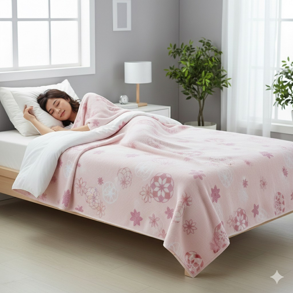 日本京都西川多功能與超值感大判浴巾 櫻花毛巾被(禮盒組) 特價限量搶購中(體積過大寄貨拆盒子1次下單一條)-細節圖4