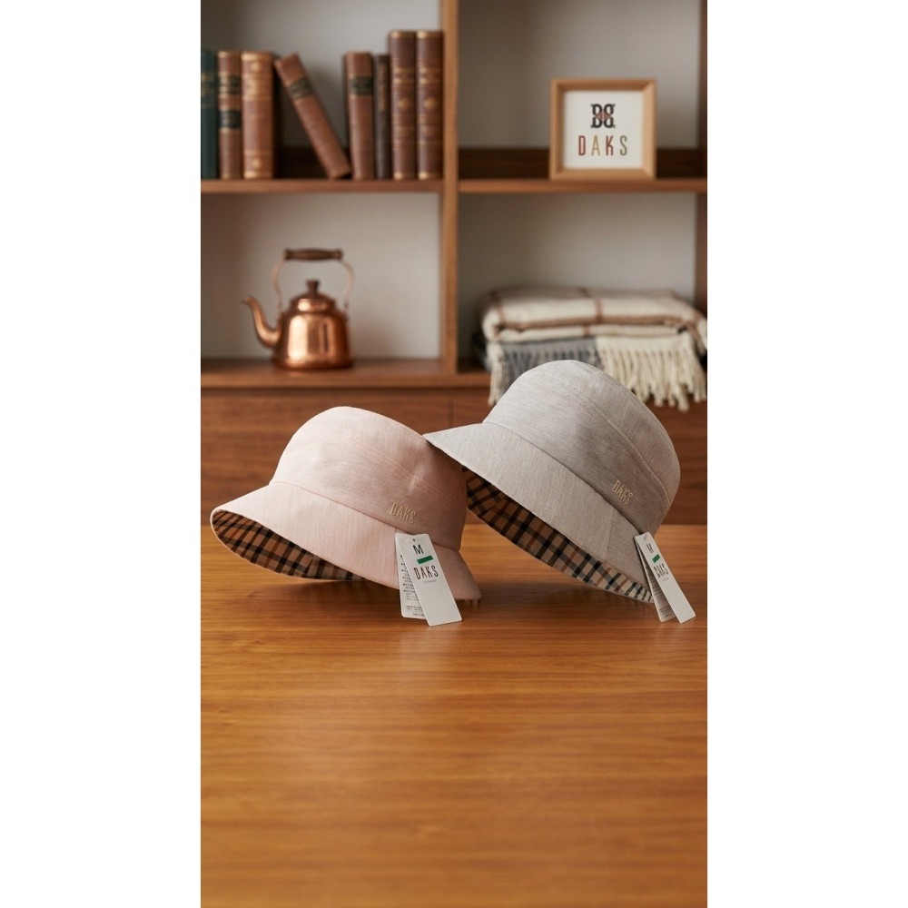 日本 DAKS英倫優雅 無懼烈日春夏輕盈抗 UV 遮陽 休閒帽(粉紫.藍.米)三色-細節圖8