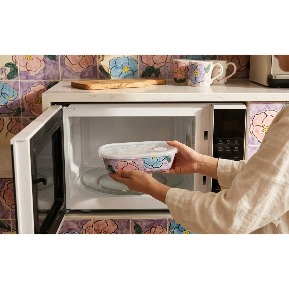 日本 有田燒 好清洗 不殘留異味 可微波 兩間隔保鮮盒-細節圖5