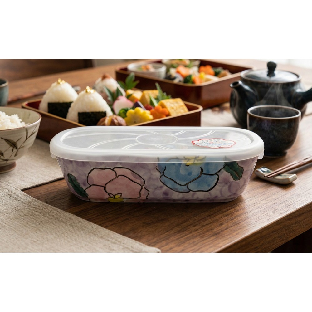 日本 有田燒 好清洗 不殘留異味 可微波 兩間隔保鮮盒-細節圖8