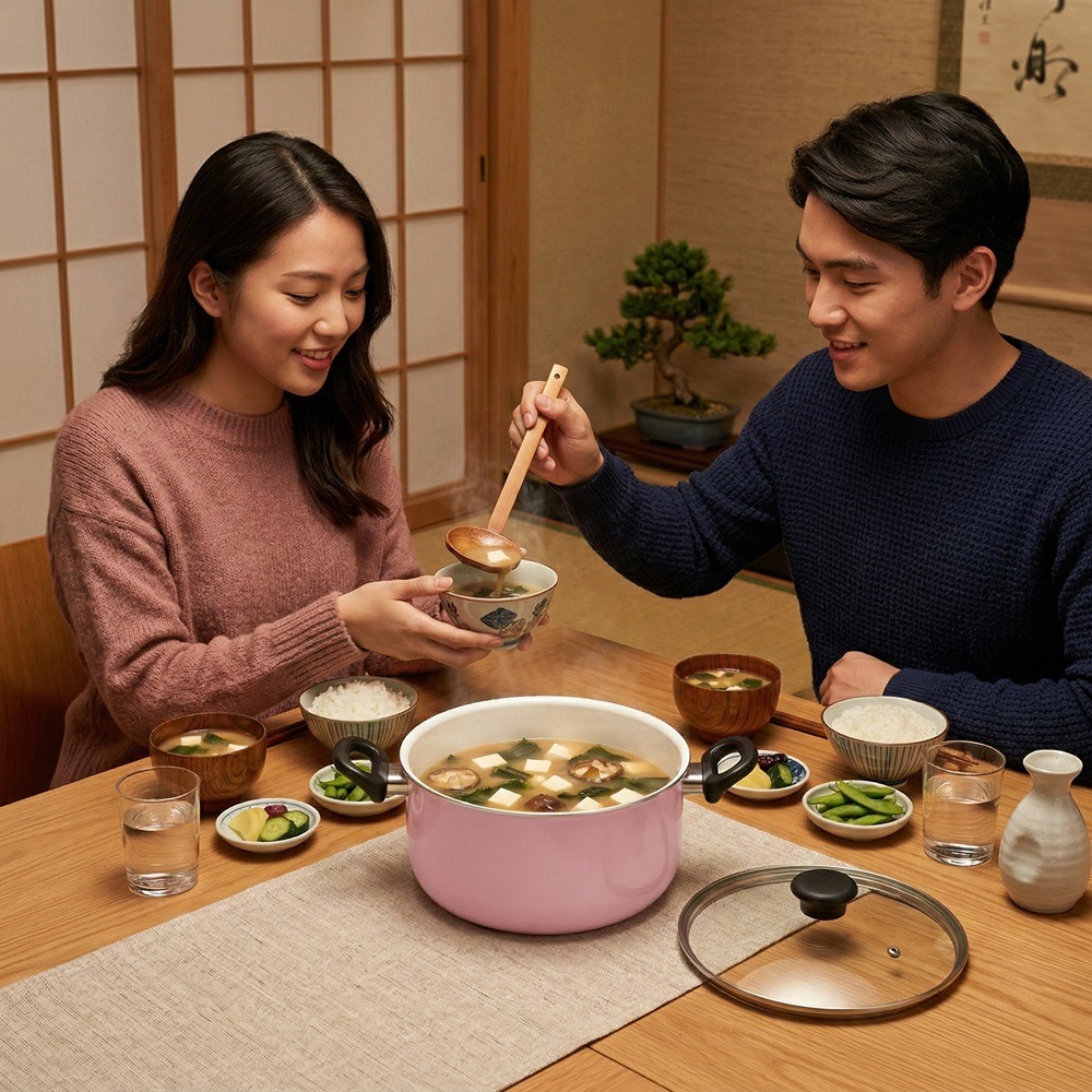 日本京瓷  高密陶瓷加工 導熱迅速 持久不沾 雙耳鍋-細節圖3