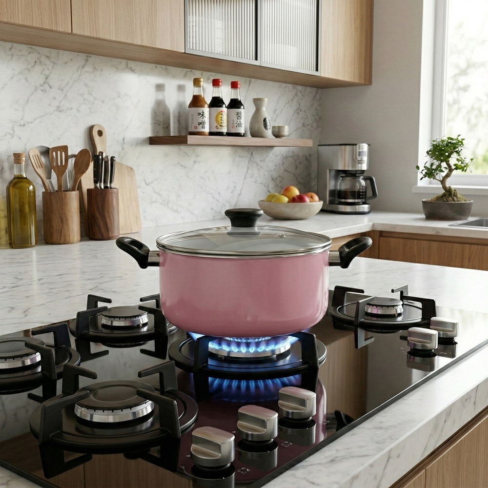 日本京瓷  高密陶瓷加工 導熱迅速 持久不沾 雙耳鍋-細節圖4