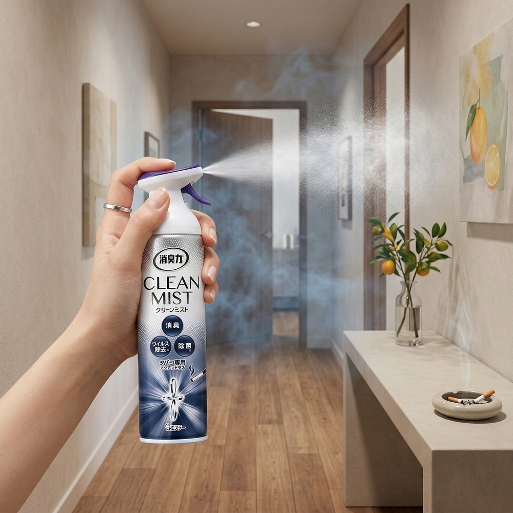 日本雞仔牌 專門針對菸味 研發的強效 消臭除菌噴霧【2 瓶超值組】-細節圖5