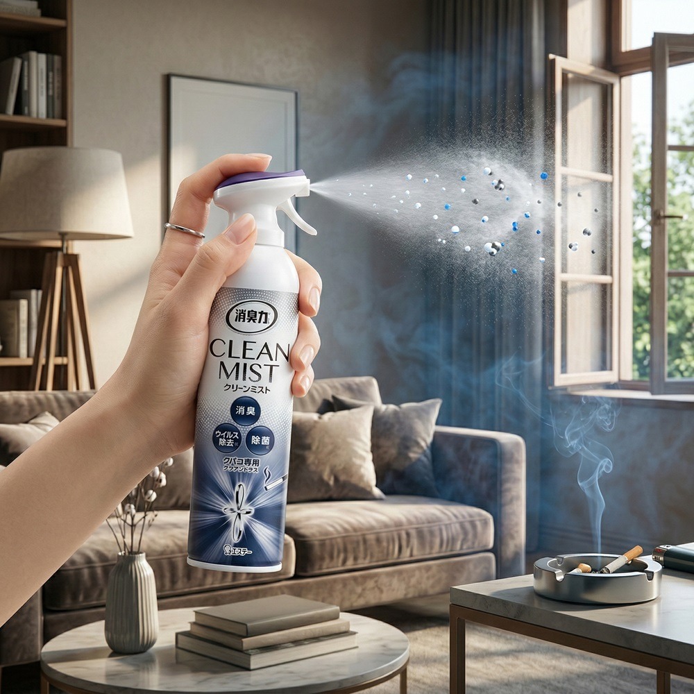 日本雞仔牌 專門針對菸味 研發的強效 消臭除菌噴霧【2 瓶超值組】-細節圖7