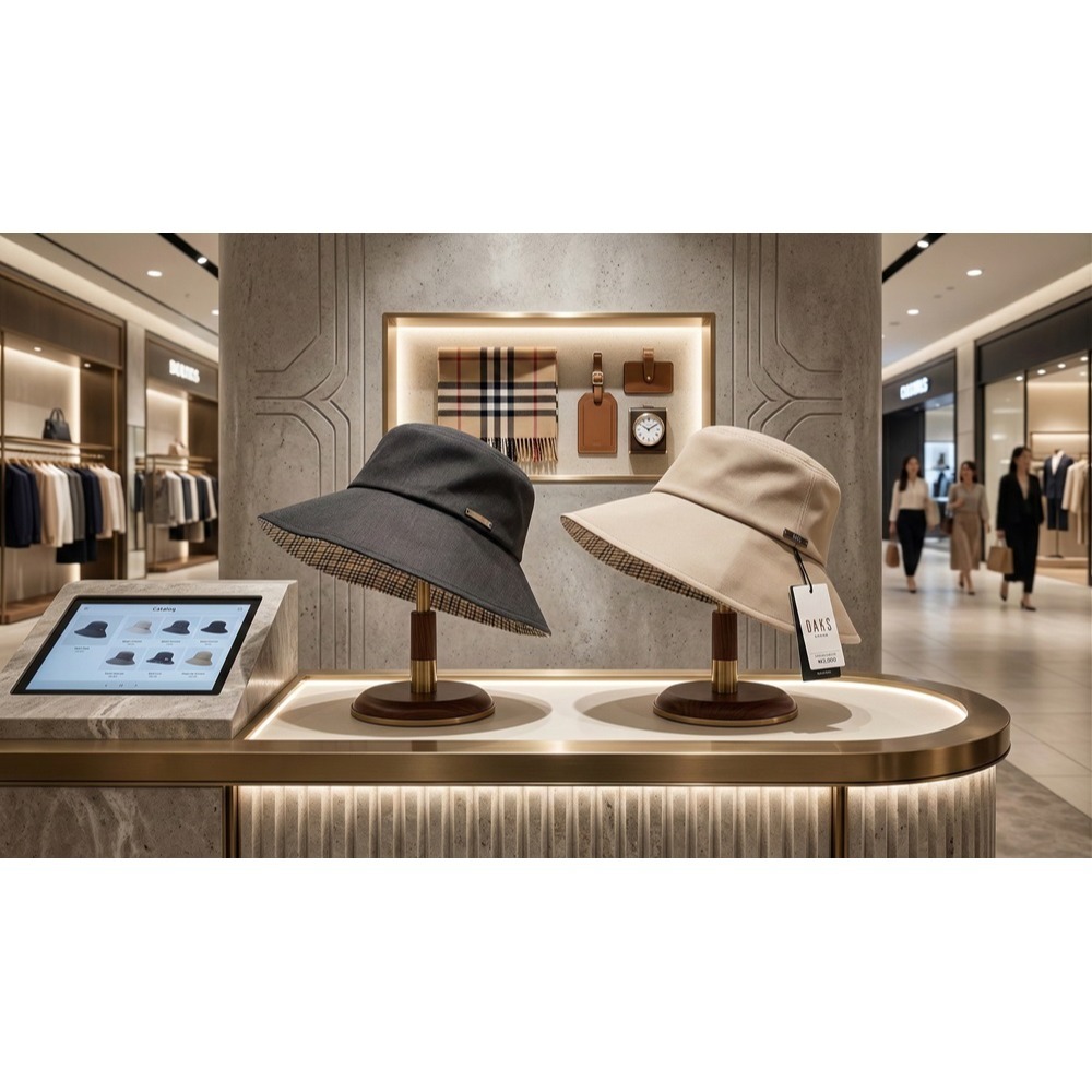 日本 DAKS皇室級優雅可調式帽圍設計春夏抗UV寬帽簷遮陽帽(黑米)兩色-細節圖2