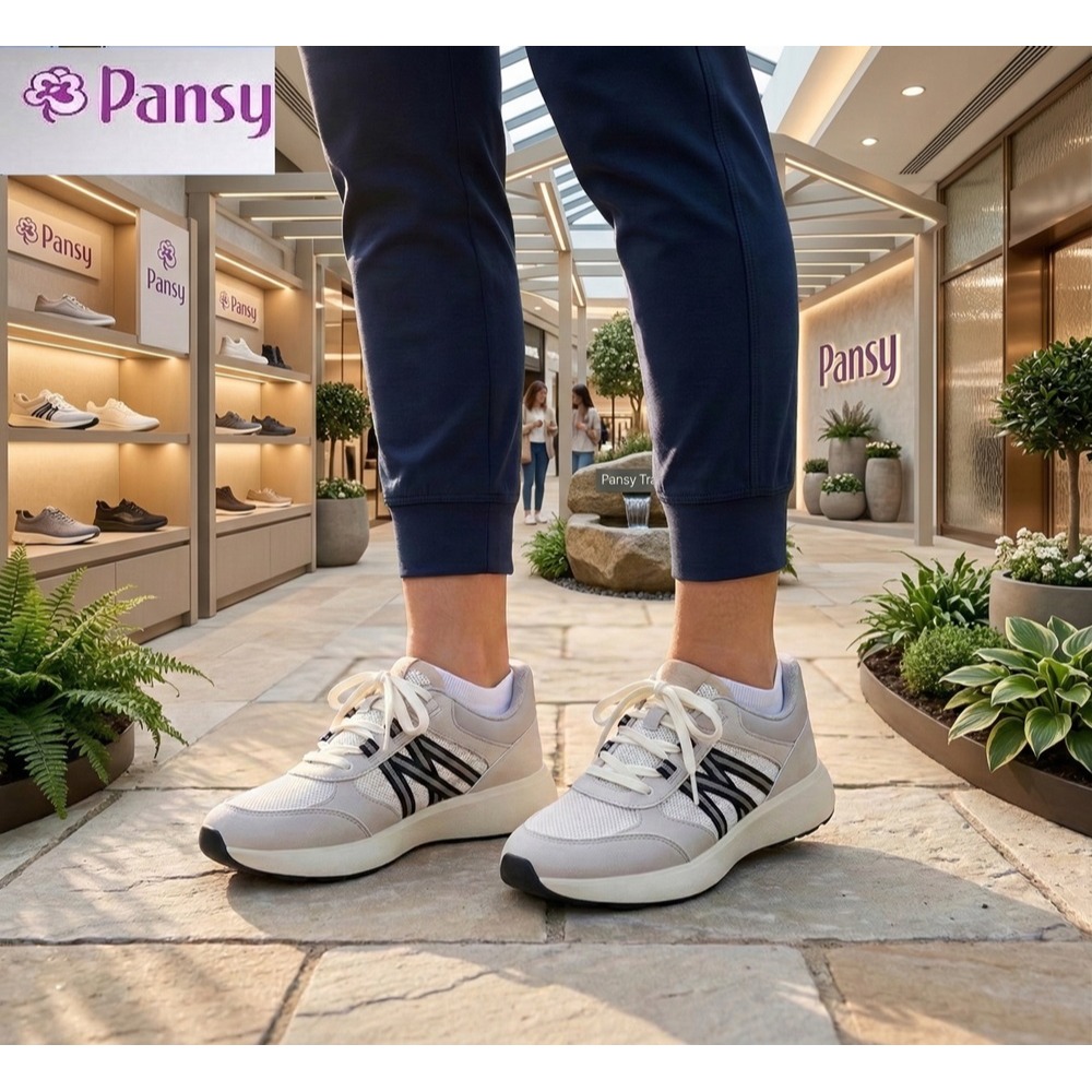 日本職人手感Pansy 輕量化運動休閒鞋(灰.米)兩色-細節圖3