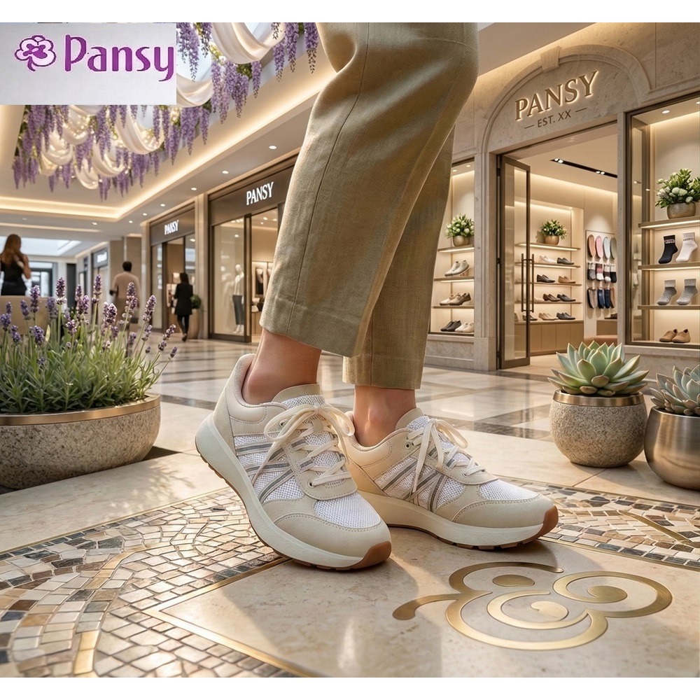 日本職人手感Pansy 輕量化運動休閒鞋(灰.米)兩色-細節圖7