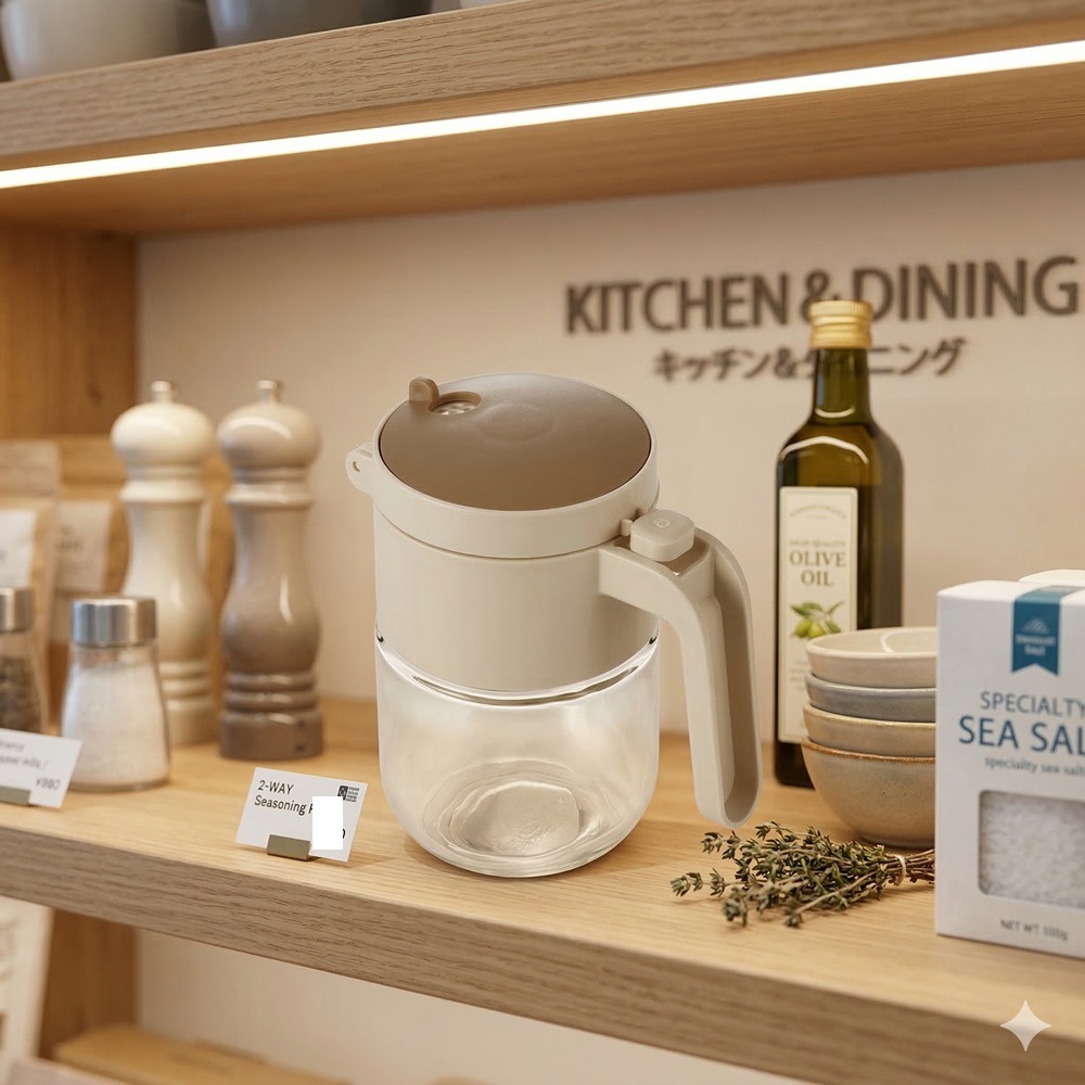 日本丸辰 雙效可撒可舀 透明系美學 玻璃調味料瓶(兩個一組)優惠-細節圖6