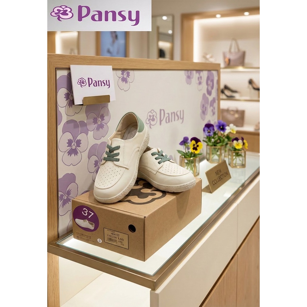 日本 Pansy舒適與美感兼具 輕便、透氣、止滑繽紛休閒鞋(綠.黃)兩色-細節圖3