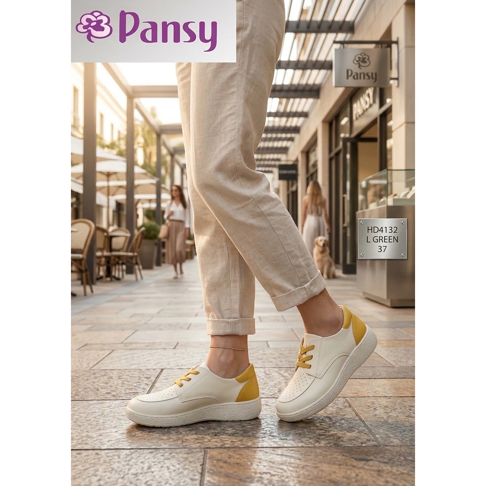 日本 Pansy舒適與美感兼具 輕便、透氣、止滑繽紛休閒鞋(綠.黃)兩色-細節圖6