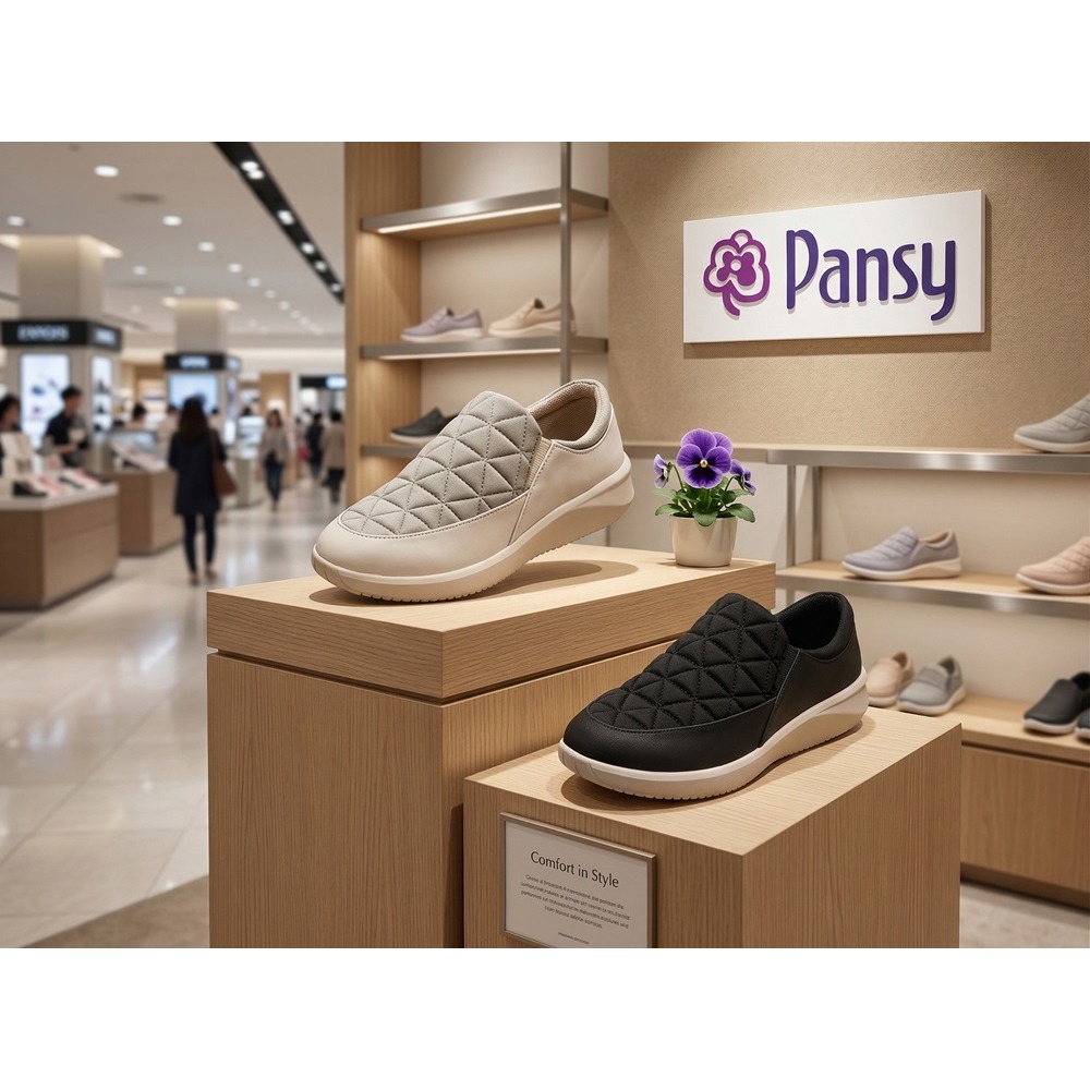 日本 Pansy輕量免綁兼具機能與美感 休閒鞋(黑.米)兩色-細節圖6