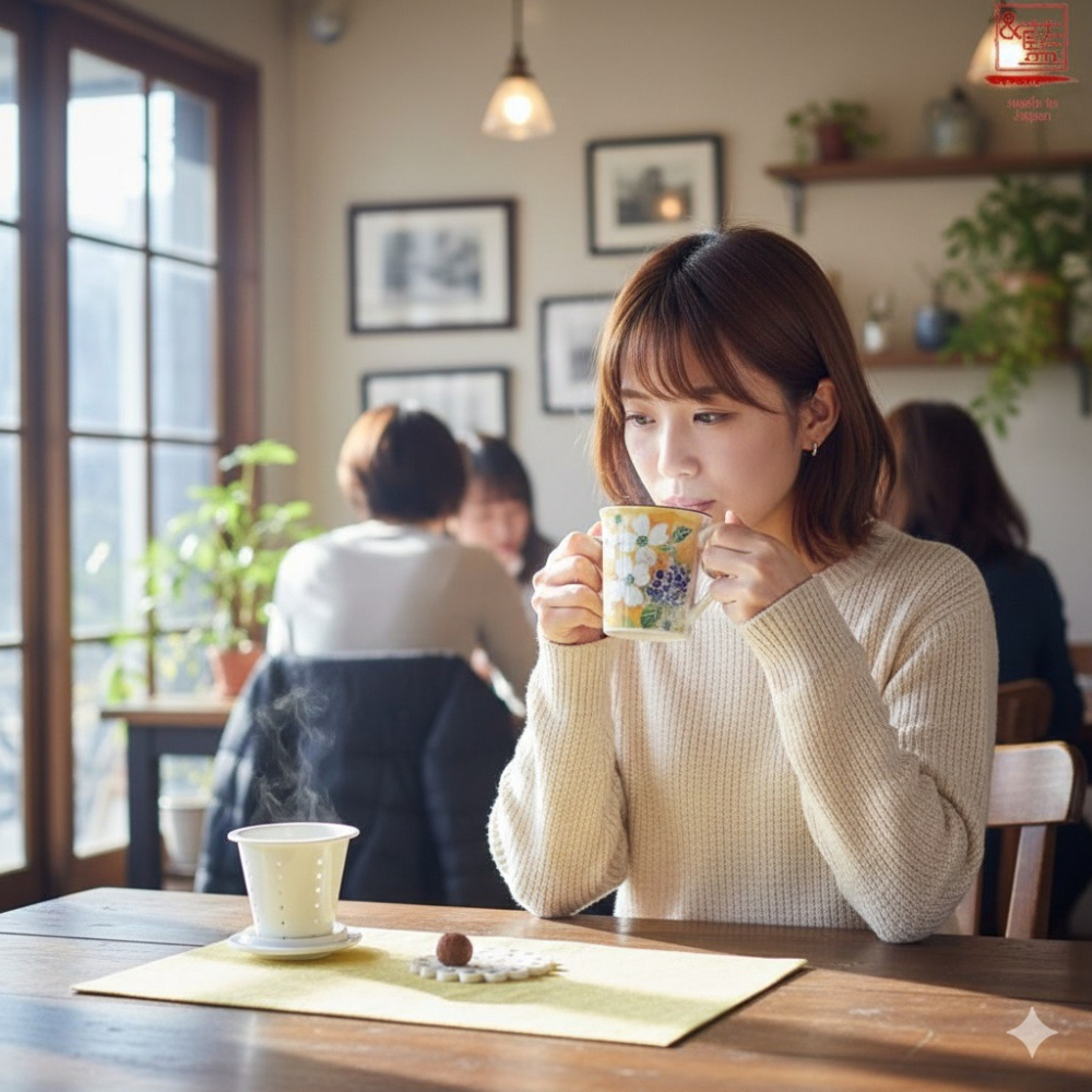 日本美濃燒 讓桌上綻放一朵永不凋謝的花繪 附蓋濾網 馬克杯(黃綠粉)三種-細節圖3