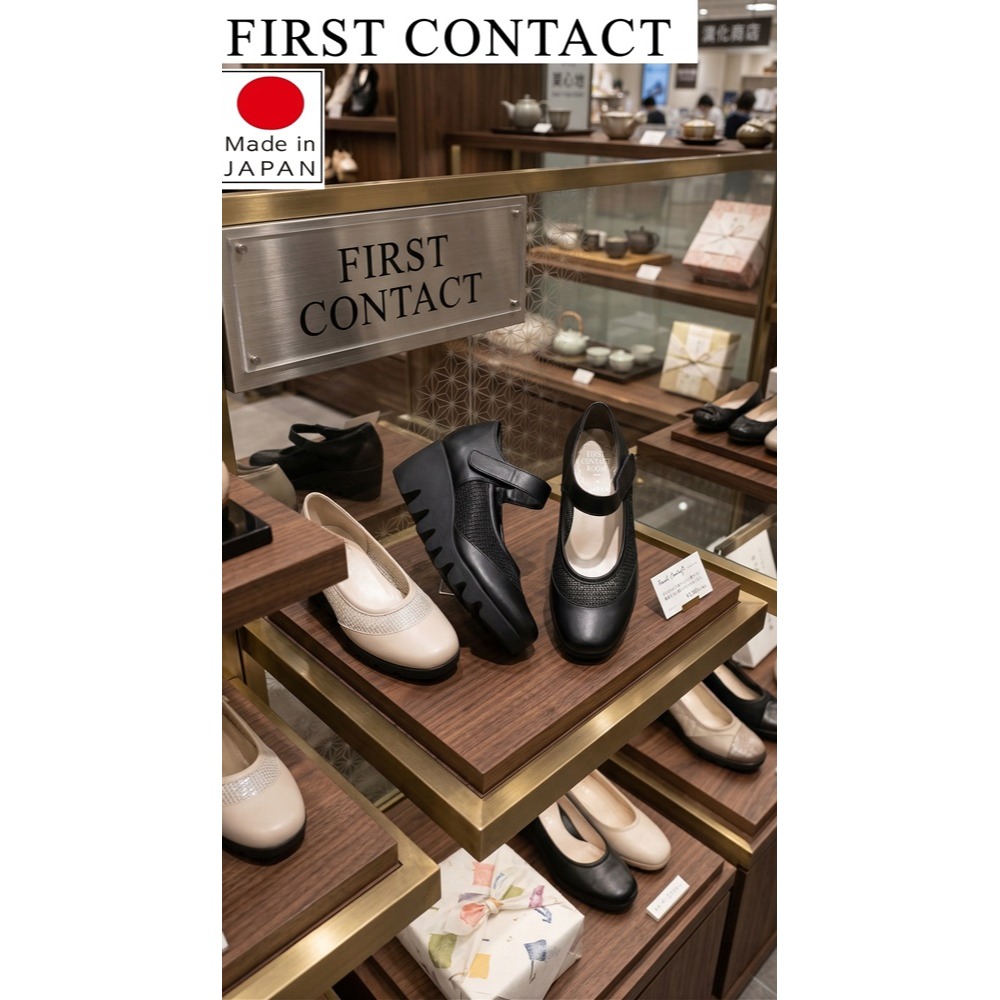 日本 FIRST極致輕盈 透氣網布 魔鬼氈設計 減壓厚底鞋-細節圖7