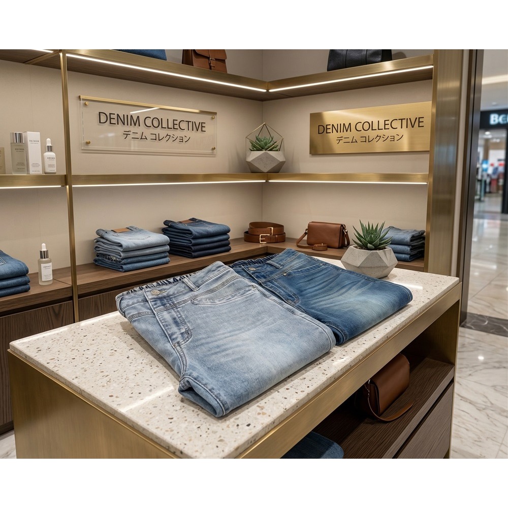 日本 佐々木要右衛門後腰彈性抽褶 復古單寧 牛仔褲(深藍.淺藍)兩色-細節圖2