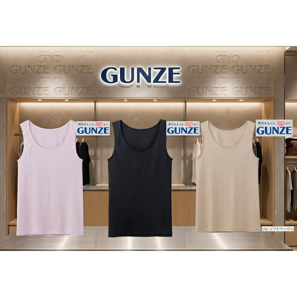 日本 GUNZE 告別汗味與汙漬 消臭機能背心(黑.膚.粉)三色-細節圖4