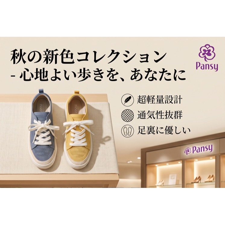 日本Pansy 懶人必備 厚底透氣舒壓加寬設計漁夫鞋(藍黃)兩色-細節圖7