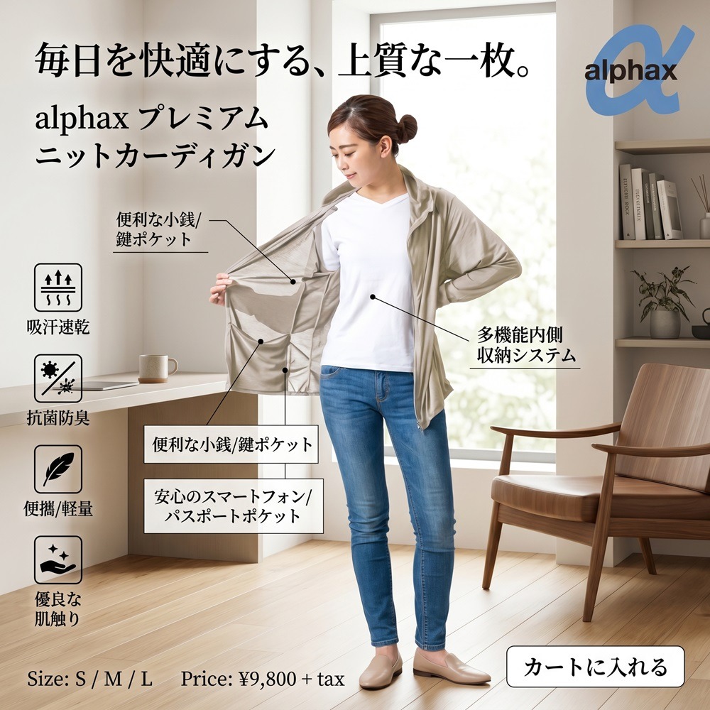 日本 Alfax -5°C 涼感水陸兩用抗氯耐洗全方位機能防曬外套(黑.米)兩色-細節圖3