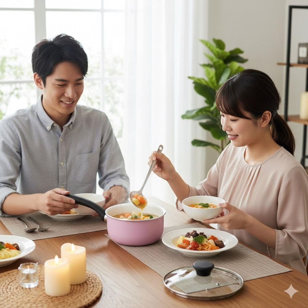 日本京瓷 導熱神速 不吸附異味 陶瓷 片手鍋-細節圖3