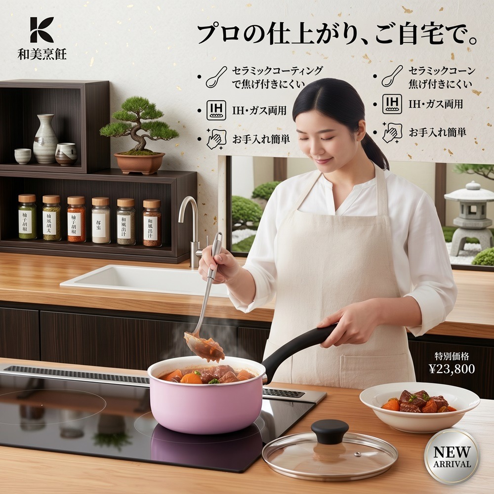 日本京瓷 導熱神速 不吸附異味 陶瓷 片手鍋-細節圖6