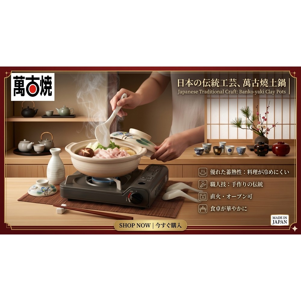日本 萬古燒 山又窯 古典土鍋（桔梗.柿子.梅繪）3款-細節圖7