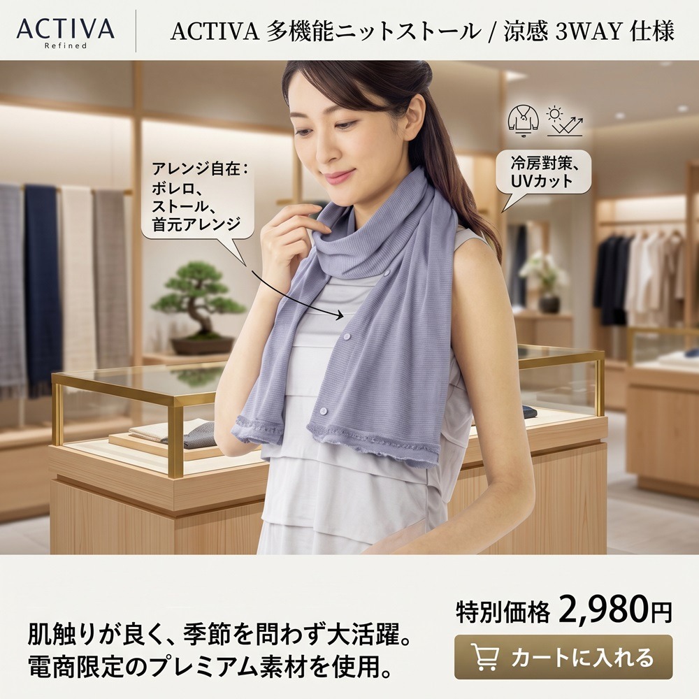 日本的 Activa 高防曬涼感多變穿法4WAY多用途防曬披肩外套(黑.水藍.粉)2件組超值特惠-細節圖4