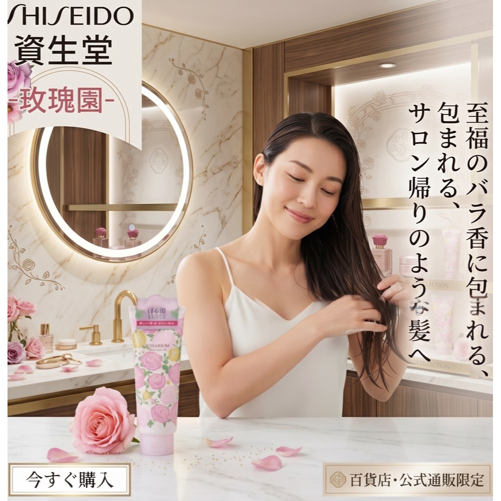 日本 資生堂 玫瑰園 大容量深層修護髮膜-細節圖2