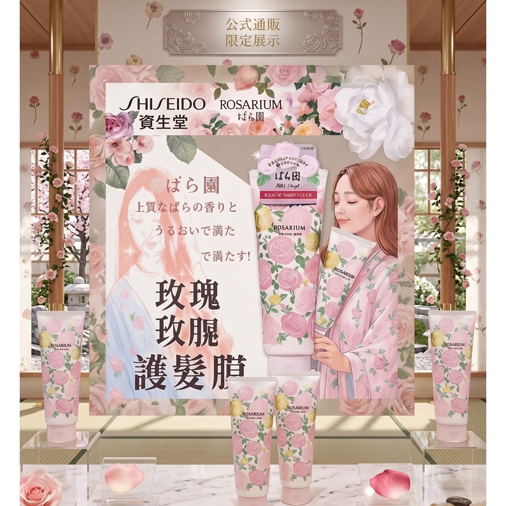 日本 資生堂 玫瑰園 大容量深層修護髮膜-細節圖6