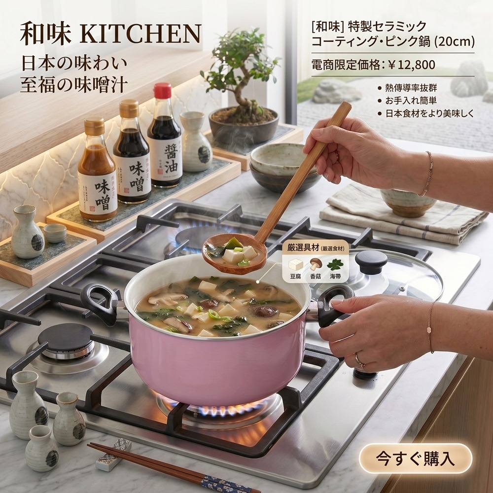 日本京瓷  高密陶瓷加工 導熱迅速 持久不沾 雙耳鍋-細節圖6