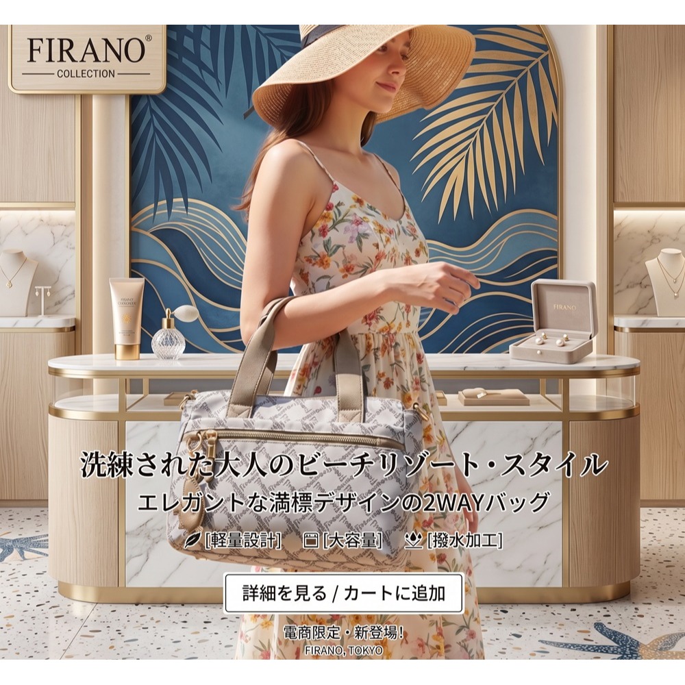 日本 FIRANO 防潑水 輕量 2-WAY肩背 手提包(灰粉)兩色-細節圖2