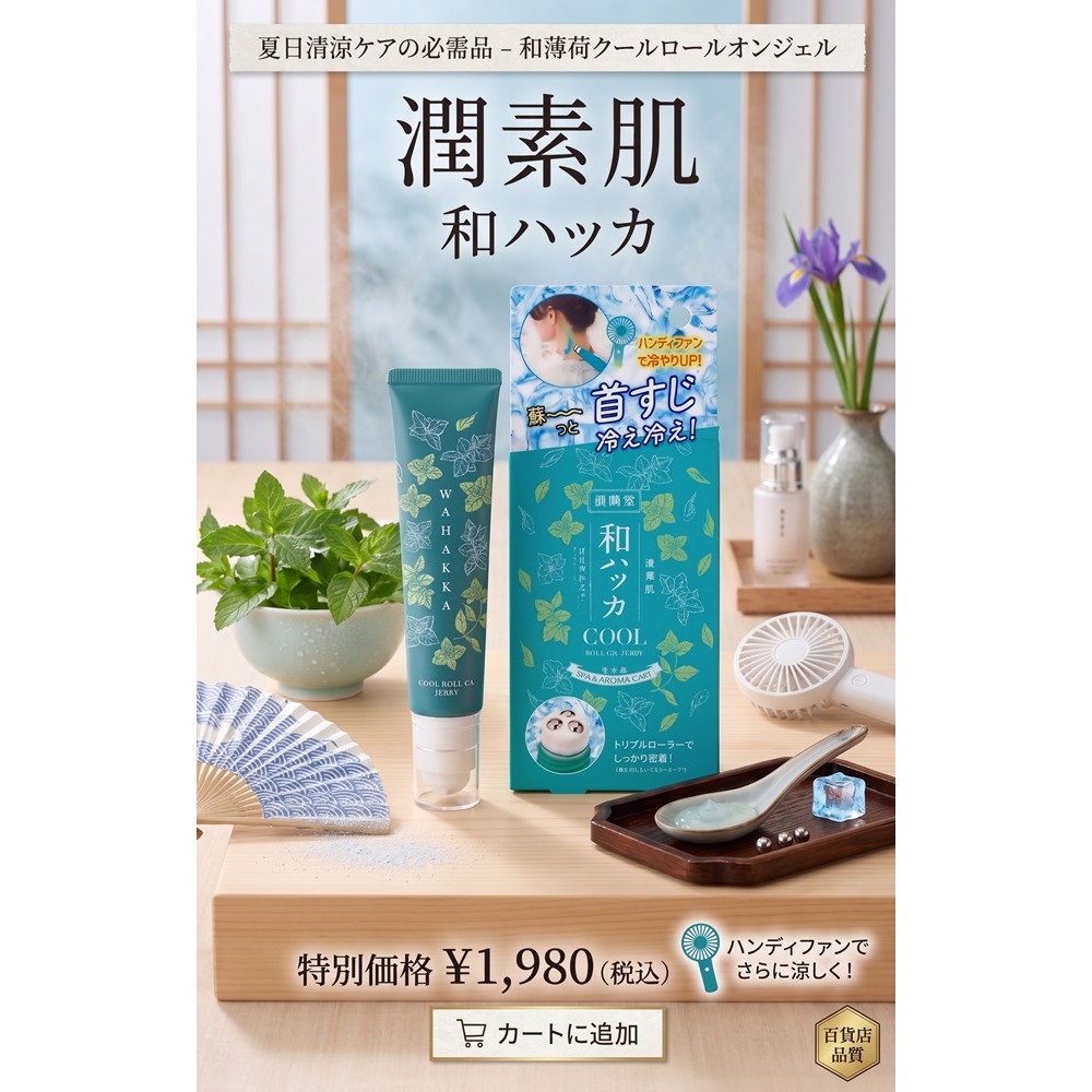 日本的 潤素肌 一滾提神醒腦 舒緩緊繃的肩頸 薄荷清涼滾珠凝露-細節圖7