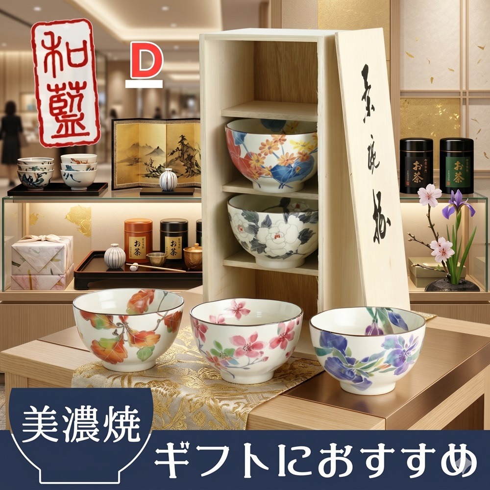 日本美濃燒用職人之手溫暖你的日常食光手工雅緻五入木盒碗組A.B.C.D四種-細節圖5