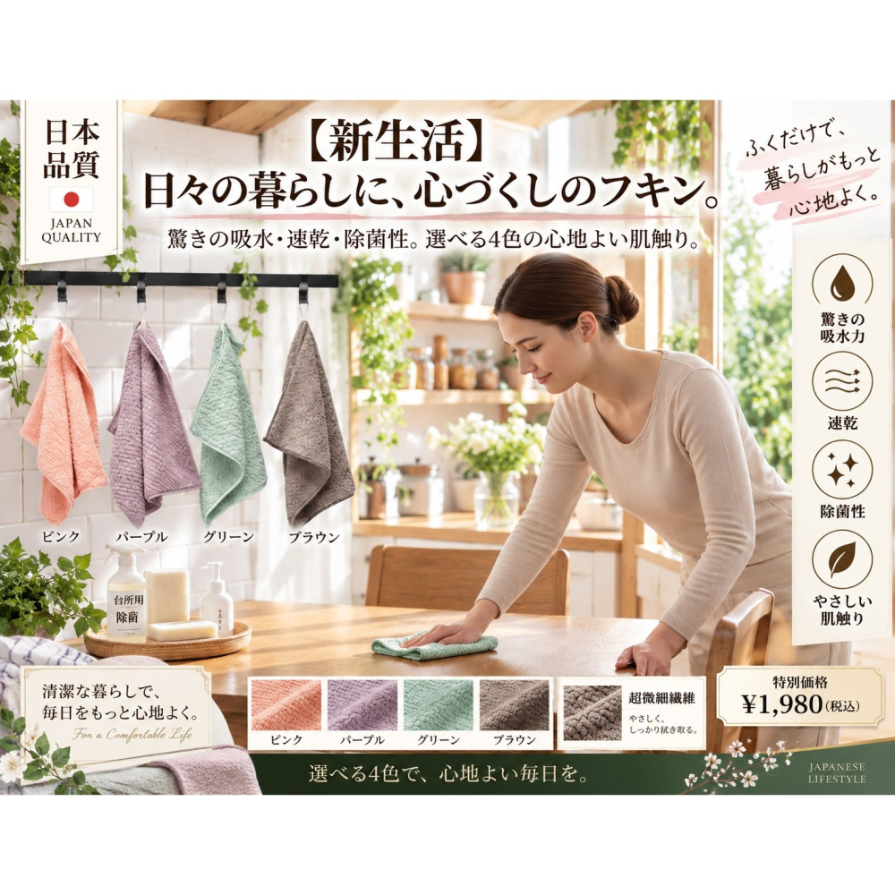 日本日本3D居家清潔神隊友 立體 吸水抹布 5入組(2包組)特價-細節圖3