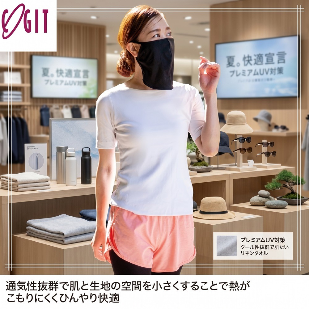 日本 Alphax 全面阻擋強烈陽光、酷熱與汗水 涼感防曬面罩(附保冷劑)-細節圖8