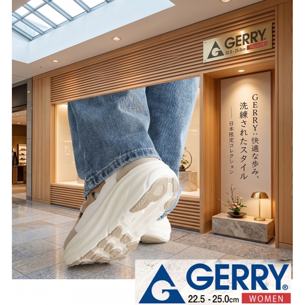 日本GERRY 超輕量 滾動結構 厚底運動涼鞋(黑.米)兩色-細節圖5