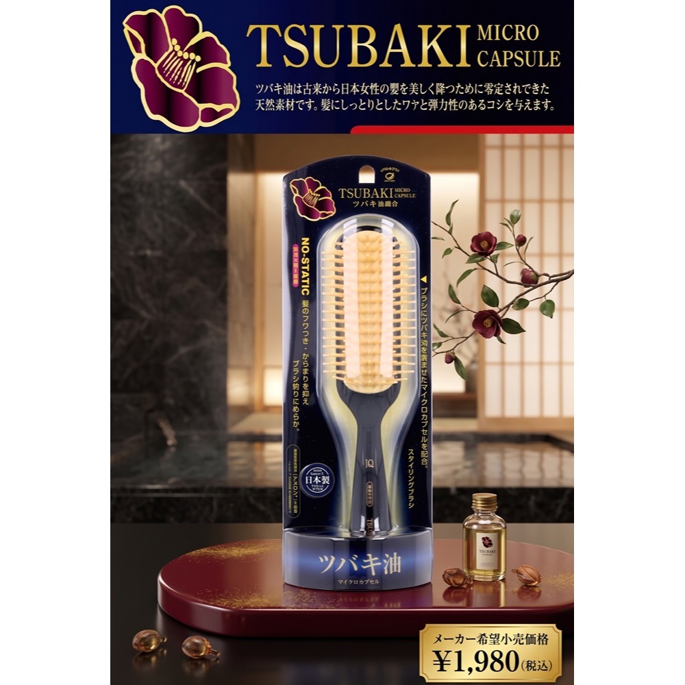 日本池本刷子 山茶花油 防靜電造型梳-細節圖4