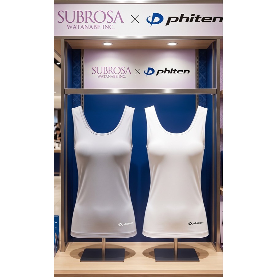 日本SUBROSA × phiten吸濕排汗抗UV獨家水溶鈦技術 速乾女背心(白.灰)兩色-細節圖6
