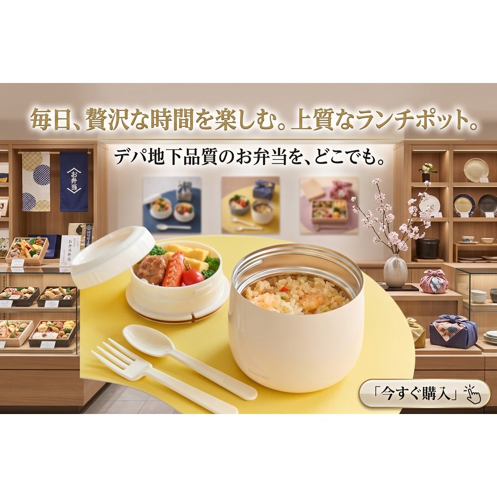 日本 LUNCH日本超夯魔法瓶級絕美到貨保溫便當盒(白.粉.藍) 三色-細節圖6