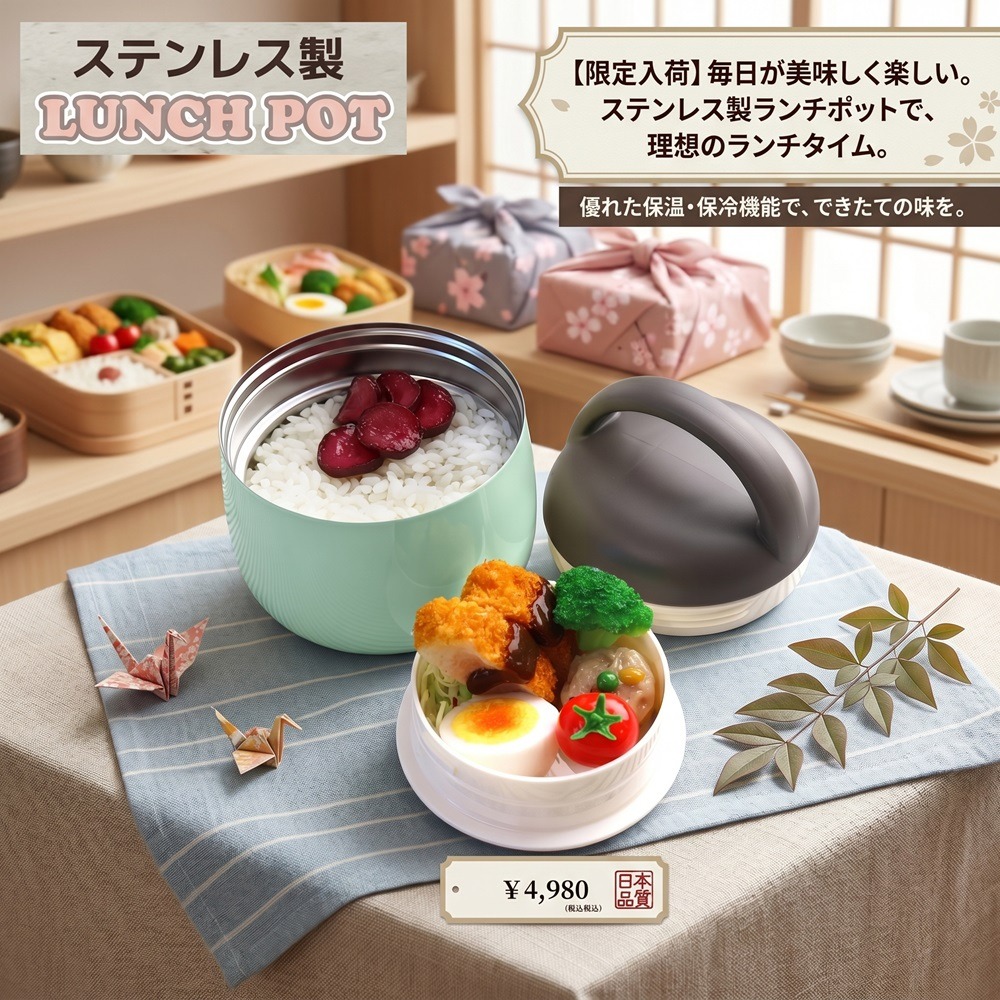 日本 LUNCH日本超夯魔法瓶級絕美到貨保溫便當盒(白.粉.藍) 三色-細節圖8