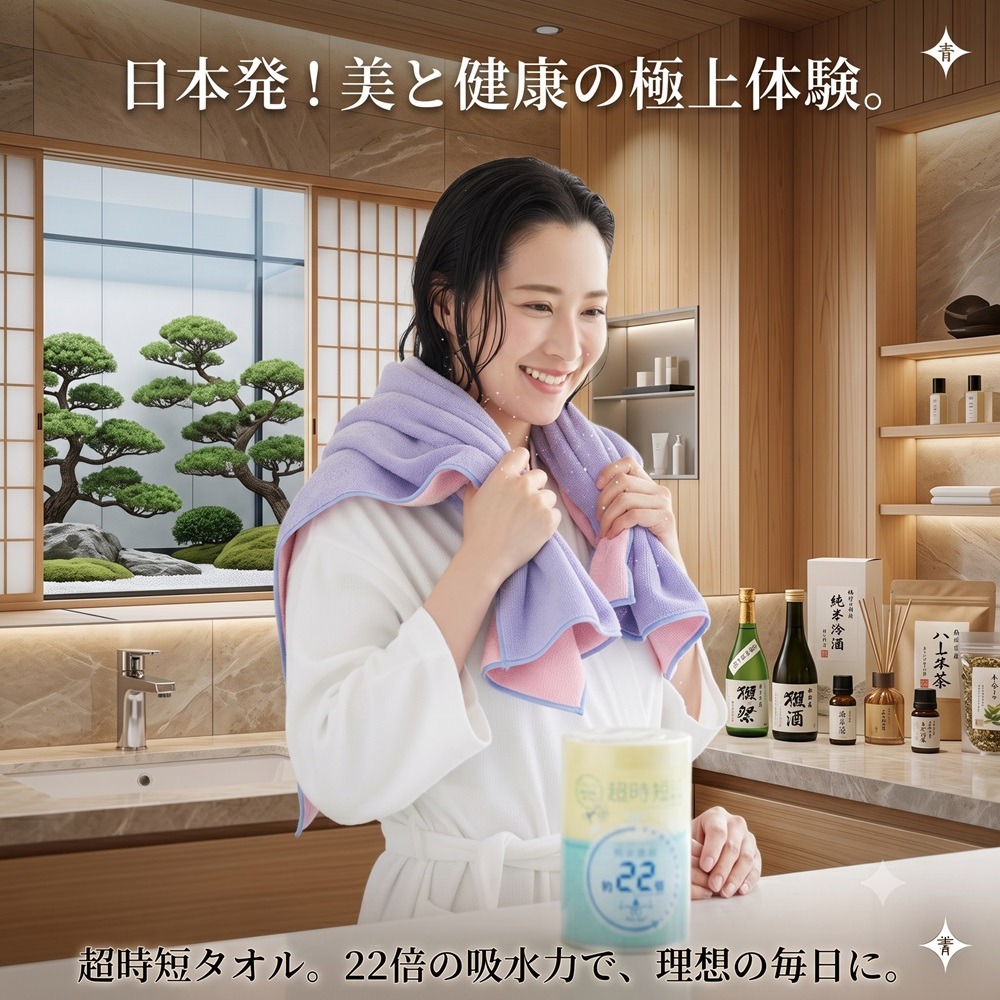 日本 吸水速度狂飆 22 倍極速乾毛巾(水藍色.粉色)兩條一組特價-細節圖4