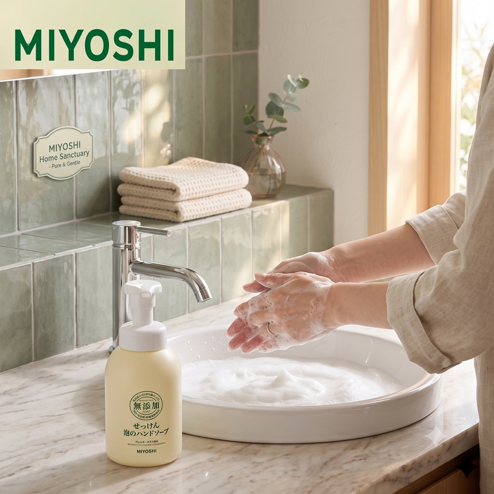 日本MIYOSHI百一秒沖淨神級純皂無添加洗手乳(兩瓶一組)特價-細節圖3