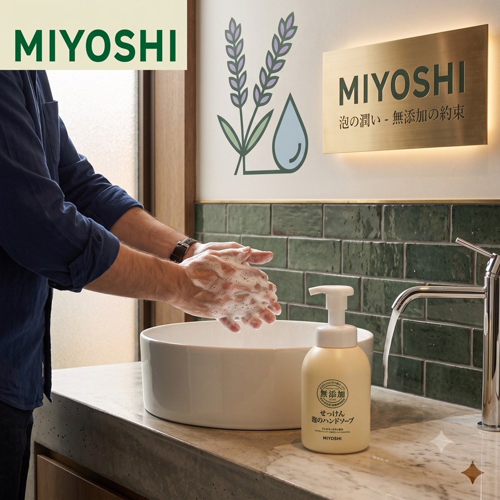 日本MIYOSHI百一秒沖淨神級純皂無添加洗手乳(兩瓶一組)特價-細節圖8