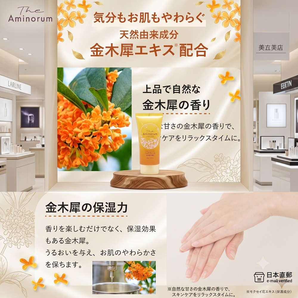 日本熊野油脂 金木犀胺基酸 護手霜80g (2 入特惠組)-細節圖7