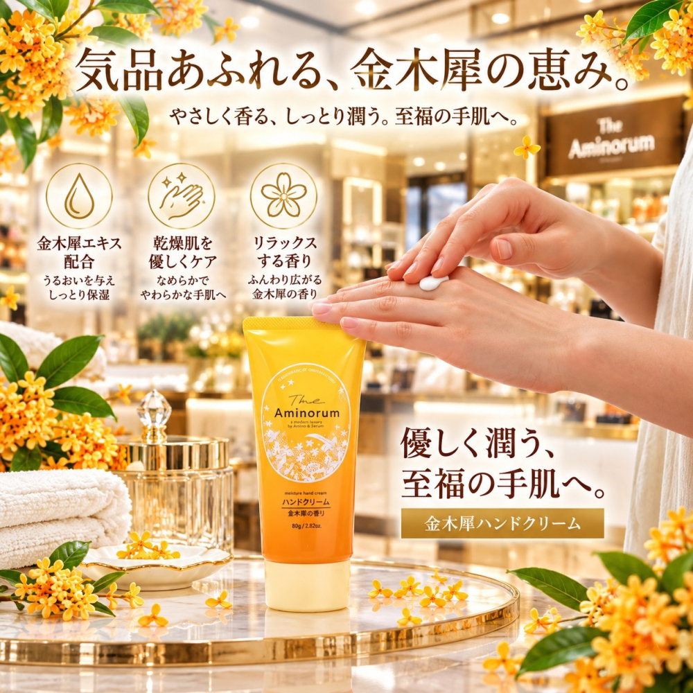 日本熊野油脂 金木犀胺基酸 護手霜80g (2 入特惠組)-細節圖3
